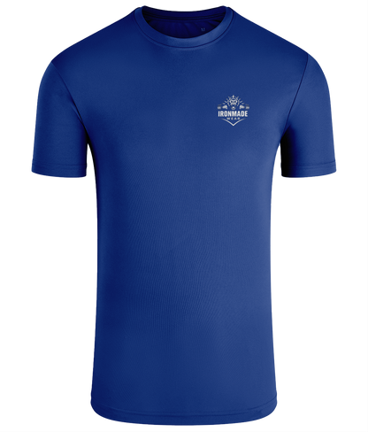 Men’s Performance T‑Shirt in Royal– lightweight self‑wicking polyester training shirt
