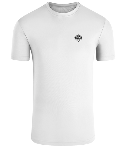 Men’s Performance T‑Shirt in White– fitted breathable polyester athletic top