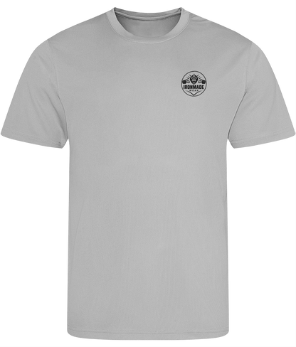 Men's grey athletic t-shirt for gym and running