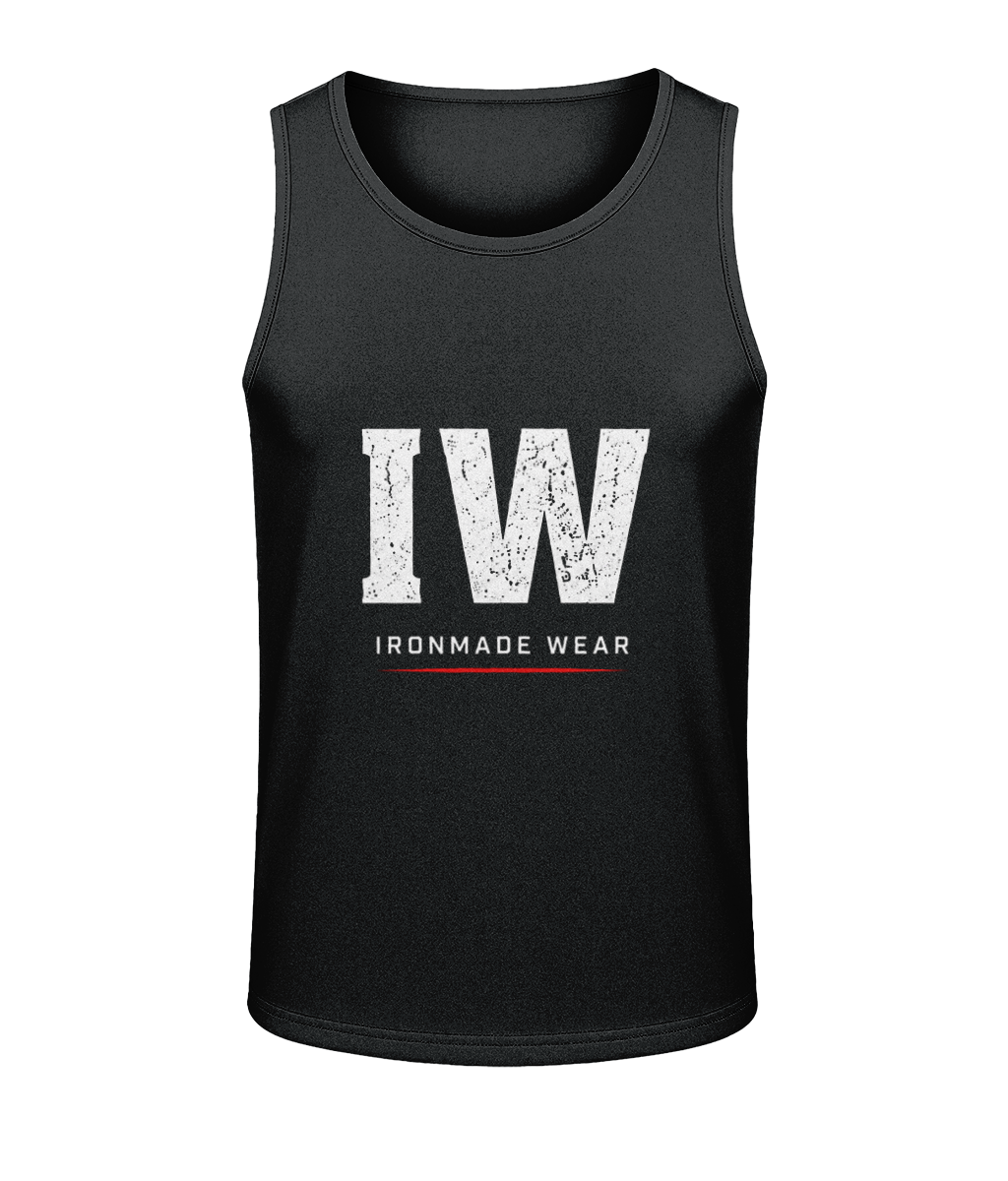 Kids quick‑dry sports vest in Jet Black