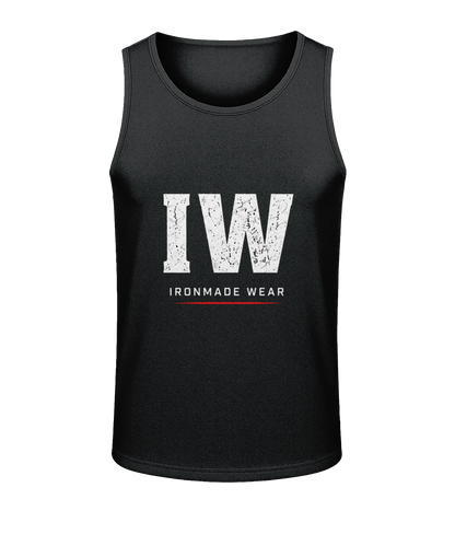 Kids quick‑dry sports vest in Jet Black