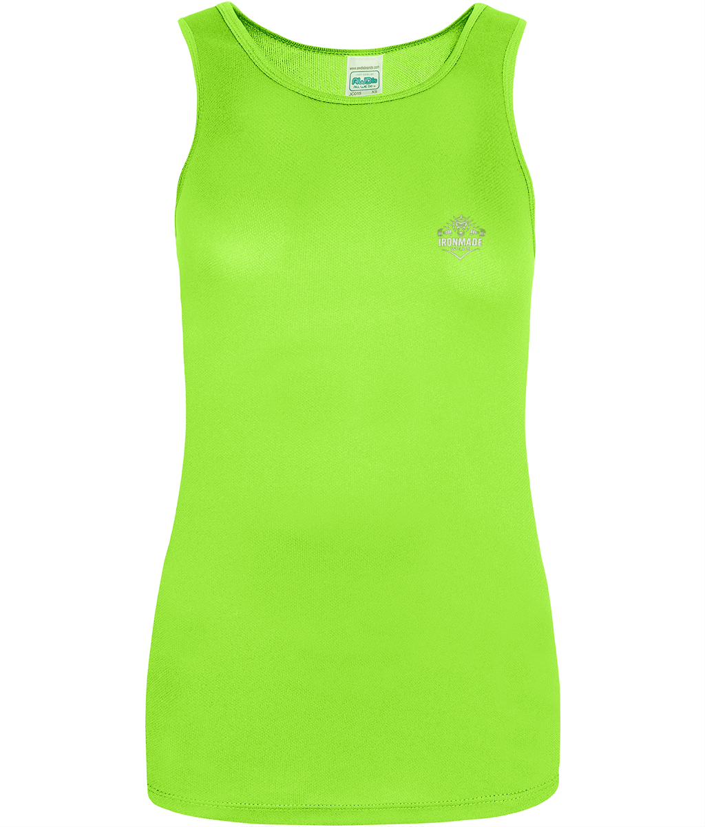Women’s Performance Vest in Electric Green – lightweight quick‑dry training vest