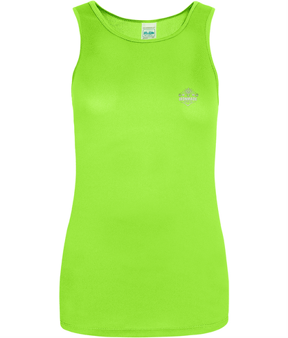 Women’s Performance Vest in Electric Green – lightweight quick‑dry training vest