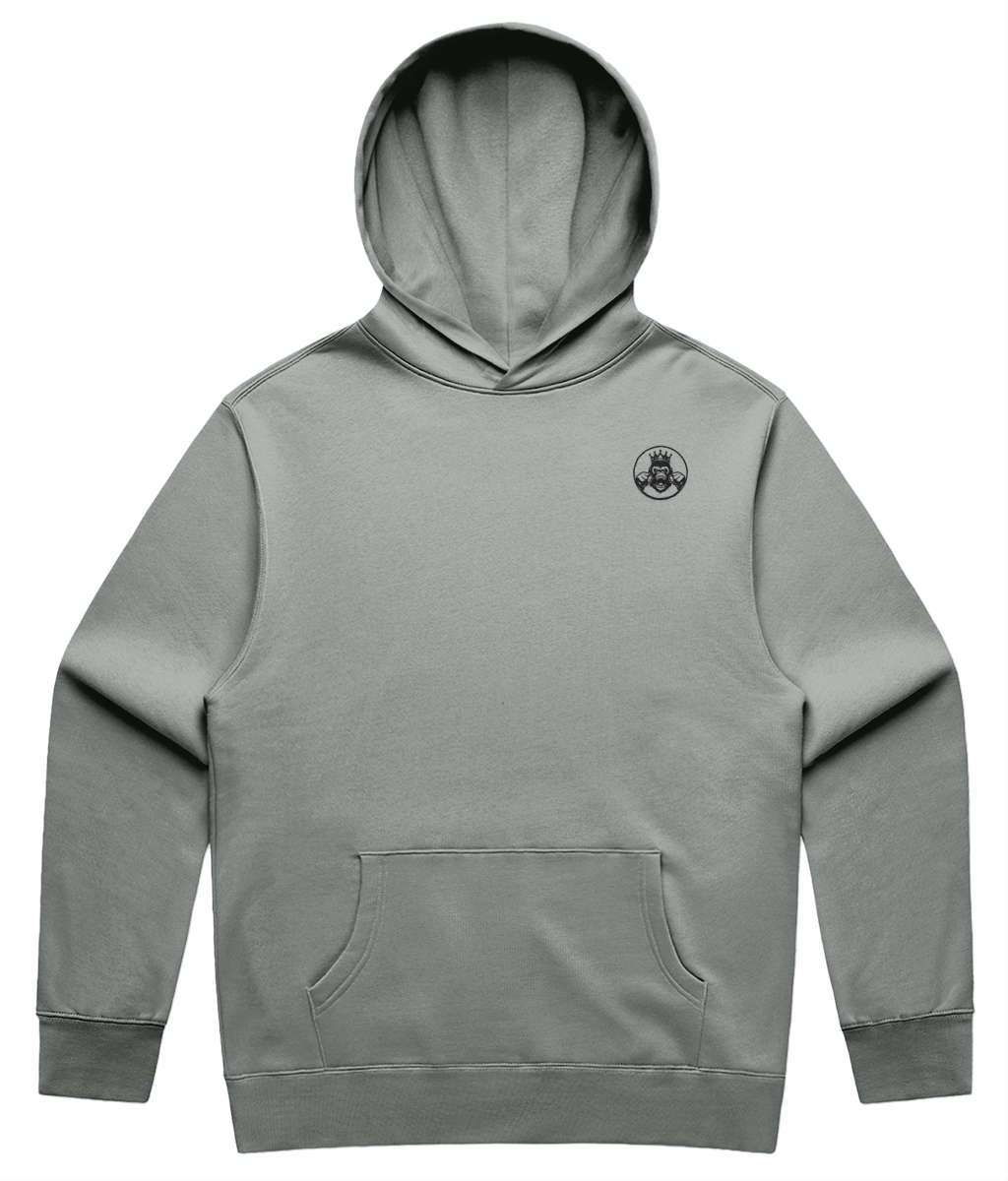 Front Men’s Relaxed Hoodie in Sand – relaxed anti‑pill fleece workout hoodie