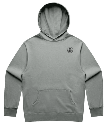 Front Men’s Relaxed Hoodie in Sand – relaxed anti‑pill fleece workout hoodie