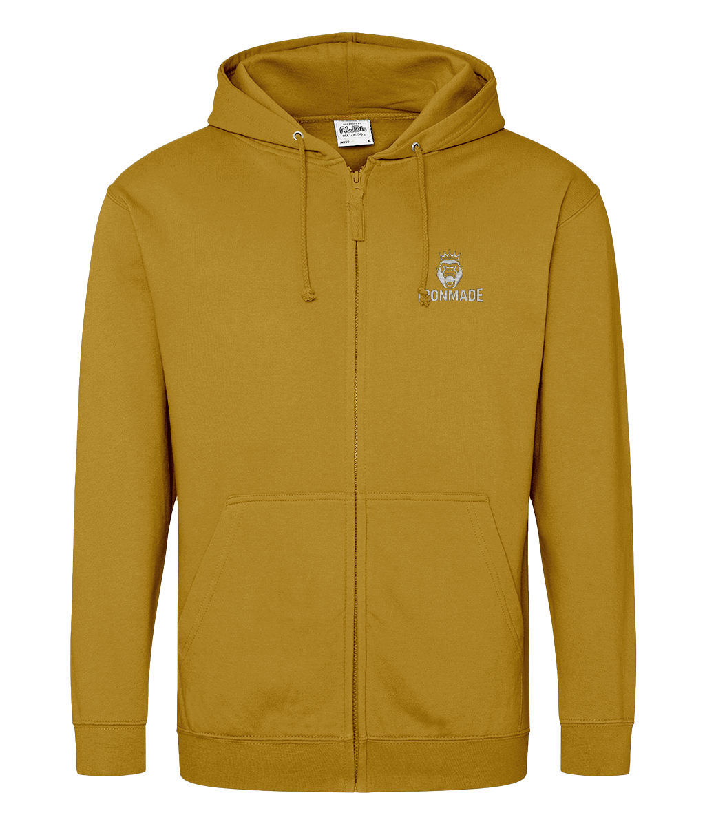 Front-Men’s zoodie with hood and zip detail