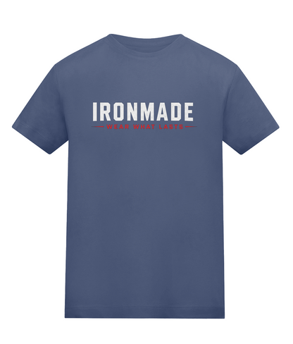 Kids Ironmade cotton tee in Airforce Blue