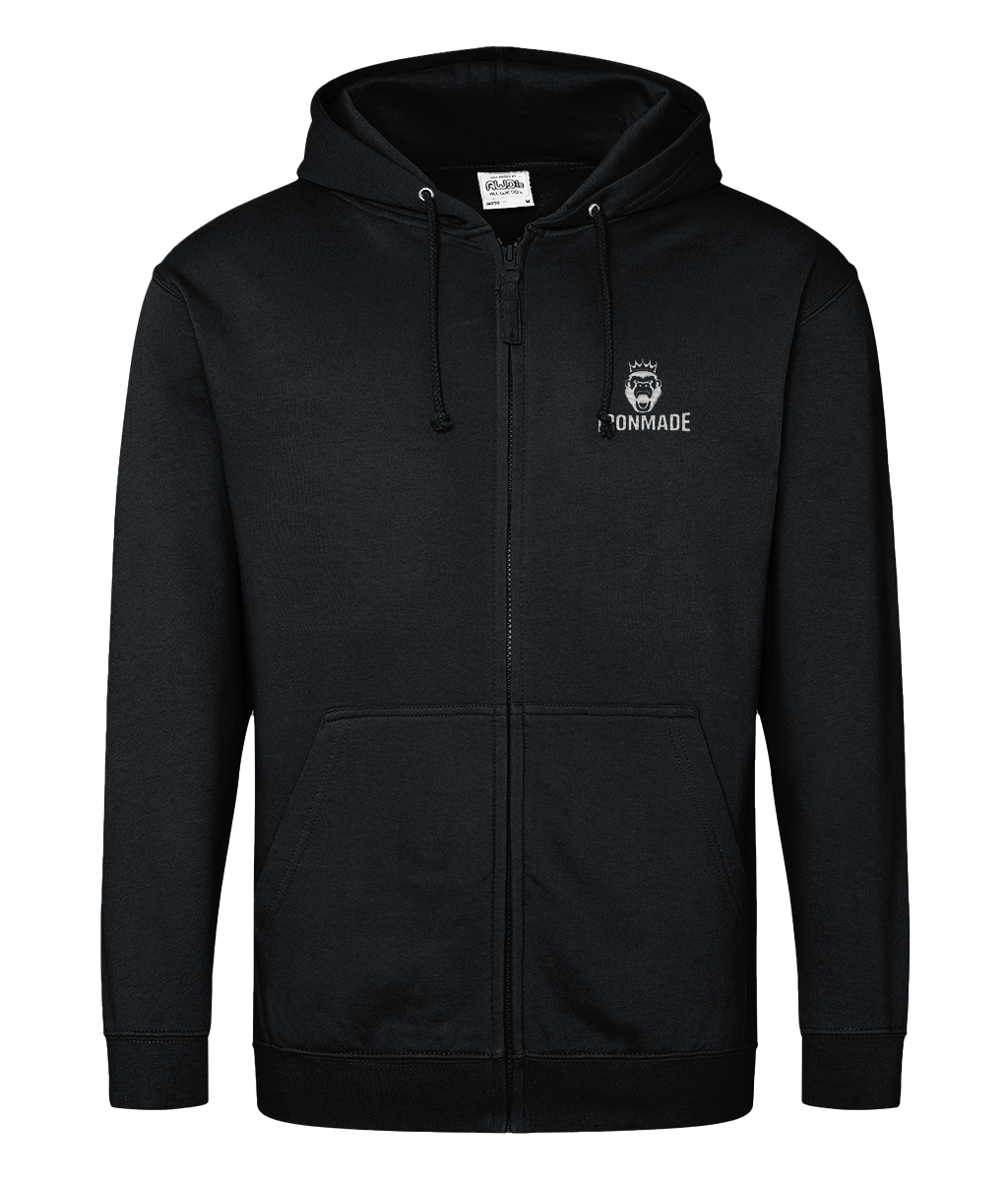 Front-Men’s zoodie with hood and zip detail