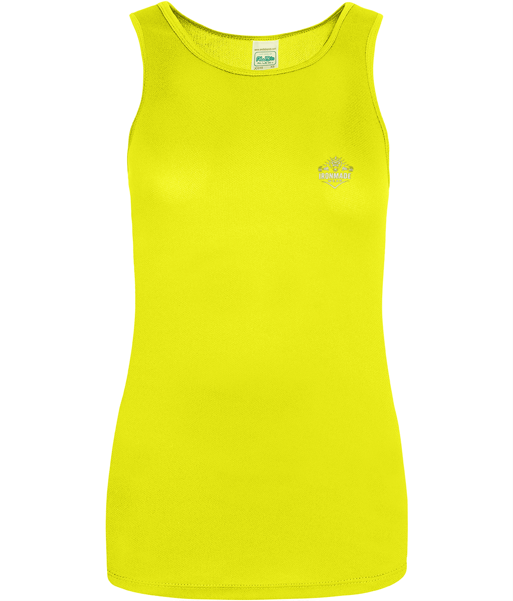 Women’s Performance Vest in Electric Yellow – breathable Neoteric™ sports vest