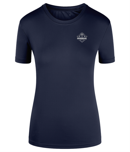 Women’s Performance T‑Shirt in French Navy – fitted polyester training shirt