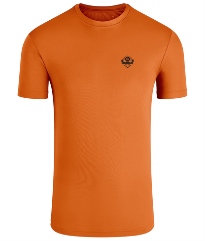 Men’s Performance T‑Shirt in Orange– fitted breathable polyester athletic top