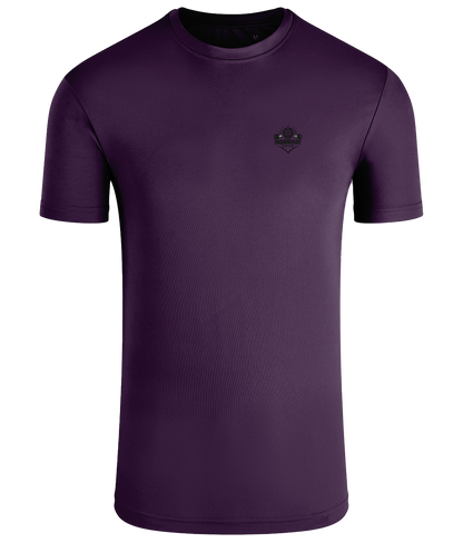 Men’s Performance T‑Shirt in Bright Purple – fitted breathable polyester athletic top