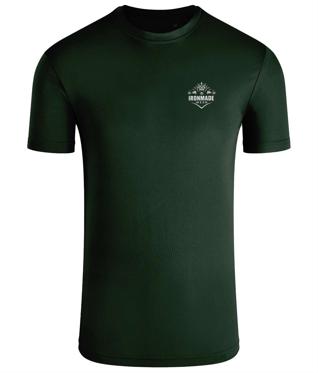 Men’s Performance T‑Shirt in Bottle – lightweight self‑wicking polyester training shirt