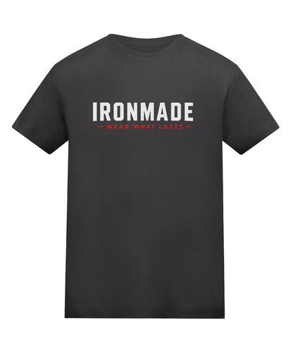 Kids Ironmade cotton tee in Solid Charcoal